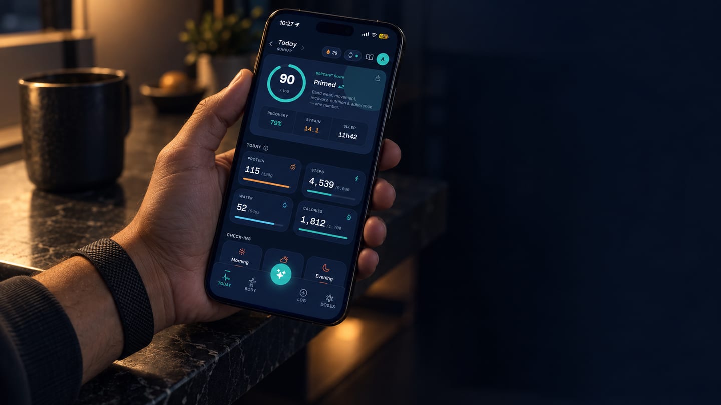 The GLPCare app's Today screen